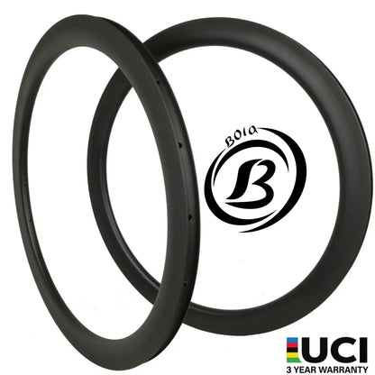 40mm Carbon Road Rim set, 36mm outer and 30mm inner width, tubeless ready, ultralight design, 700C size.