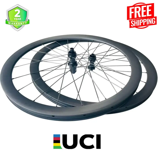 Bola ELT 60R 700C Carbon Disc Brake Wheelset – 60mm Aero Tubeless, 28/30mm Wide, 1400g Carbon Fiber Sporting Goods