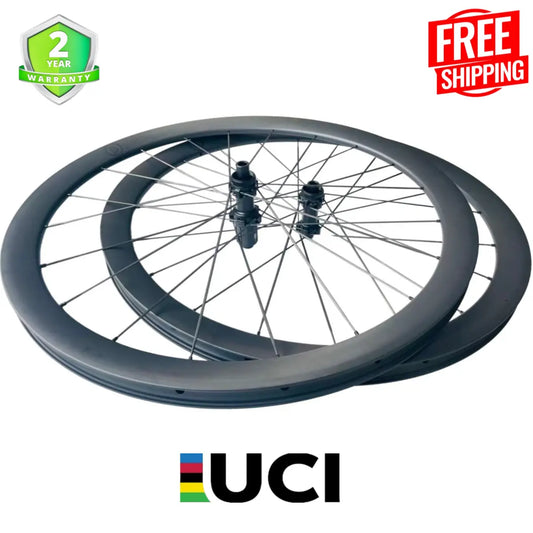 Bola ELT 60R 700C Carbon Disc Brake Wheelset – 60mm Aero Tubeless, 28/30mm Wide, 1400g Carbon Fiber Sporting Goods