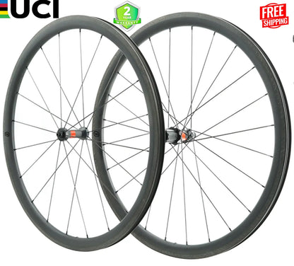 Bola EXP 40T Carbon Tubular Wheelset 40mm Rim Brake DT Swiss 240S | 25/28mm Carbon Fiber Sporting Goods