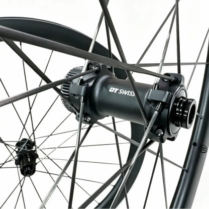 Bola CE 50G 700C Carbon Gravel Wheelset – 50mm Deep, 34-38mm Wide, DT Swiss Hub, Tubeless, Carbon Spokes Carbon Fiber Sporting Goods