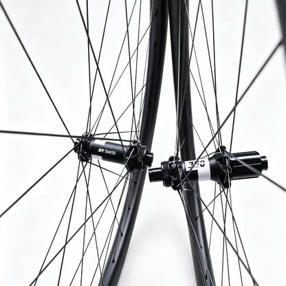 29er Carbon MTB Wheelset, 30mm Internal, DT Swiss 350, Tubeless Carbon Fiber Sporting Goods