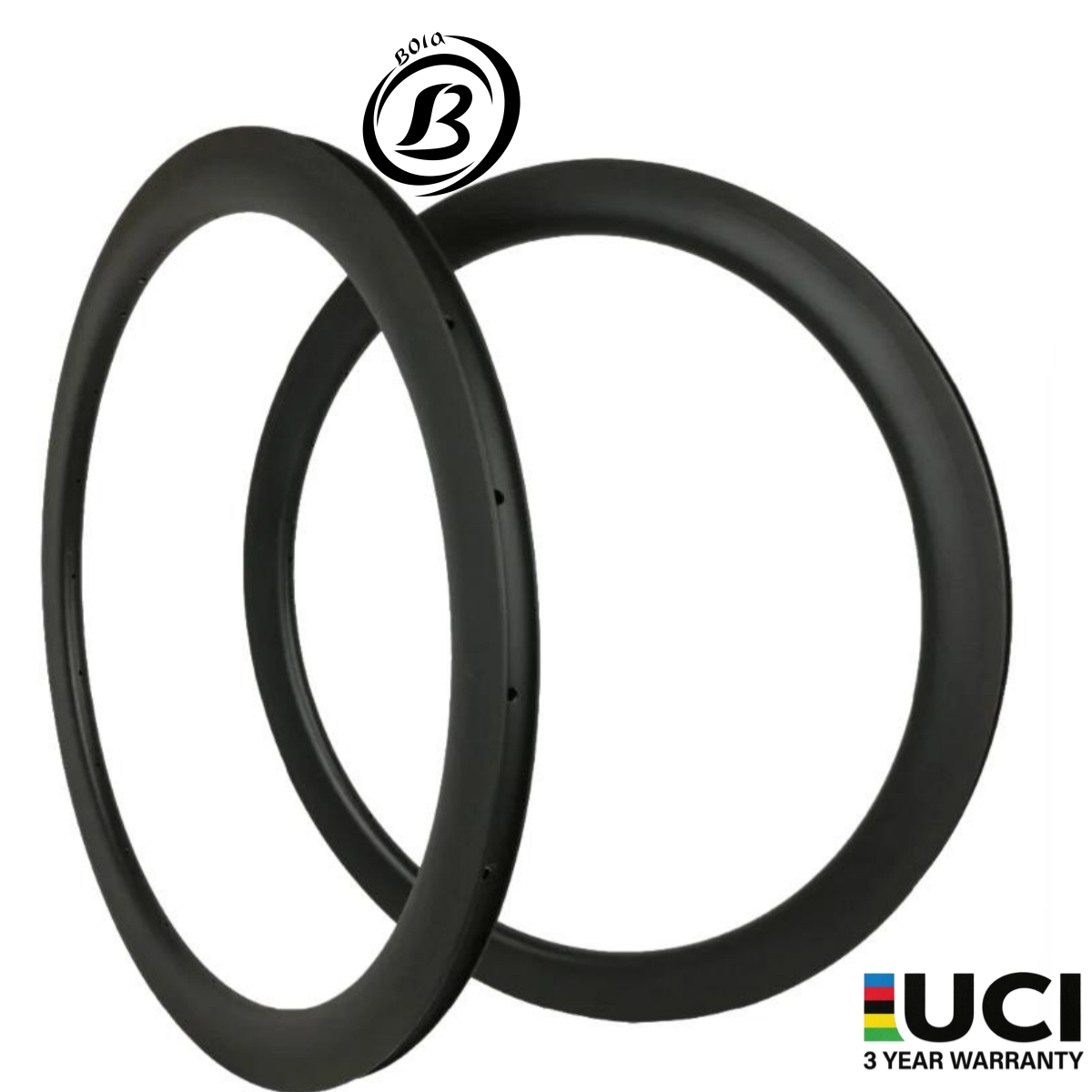 BOLA 700C 45mm carbon gravel rim, 30mm wide, tubeless-ready offset profile for racing and endurance cycling
