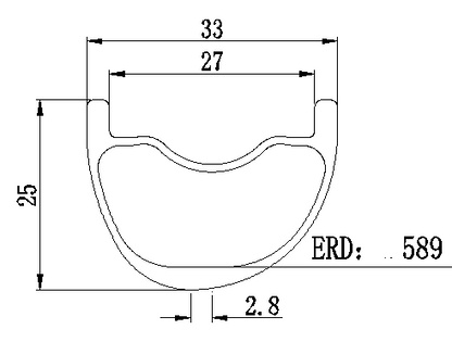 29 inch MTB carbon asymmetric bicycle rim 25mm profile 27mm wide for cross-country,Bola