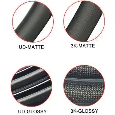 Surface detail of lightweight 700c carbon tubular rim, U-shape, for road racing
