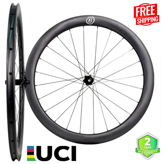 Bola ULT 35G Carbon Gravel Wheelset 700C – Tubeless, 35mm Depth, 36mm Wide, 1220g, BL180 Hub Carbon Fiber Sporting Goods
