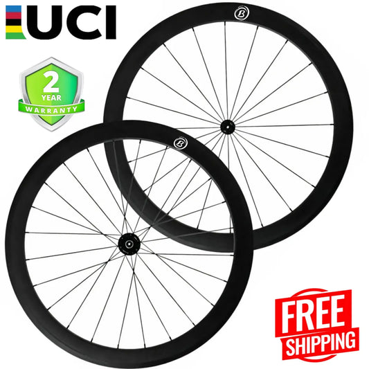Bola EXP 50T 50mm Tubular Carbon Rim Brake Wheelset – DT240S, Sapim CX Ray, 25/28mm, 1230g Carbon Fiber Sporting Goods