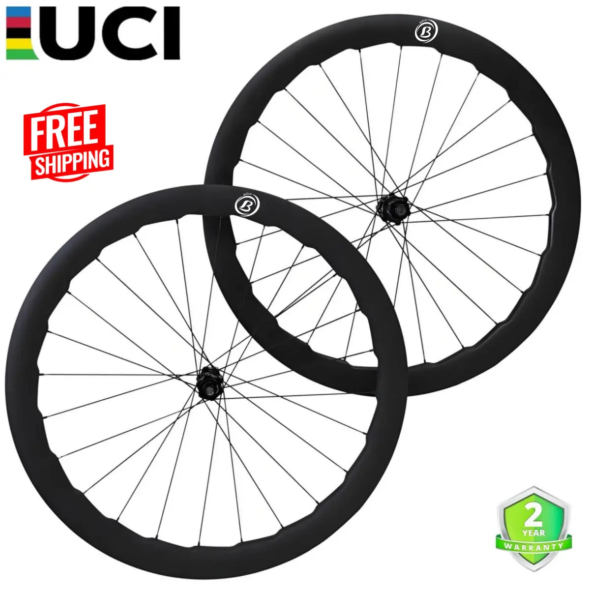 Bola CLA 450W Carbon Wave Disc Wheelset 45/50mm 28mm Tubeless 54T Enduro Carbon Fiber Sporting Goods