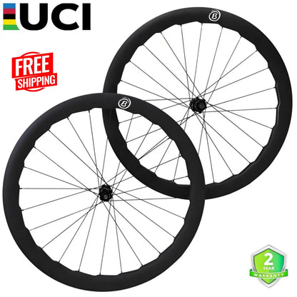Bola CLA 450W Carbon Wave Disc Wheelset 45/50mm 28mm Tubeless 54T Enduro Carbon Fiber Sporting Goods